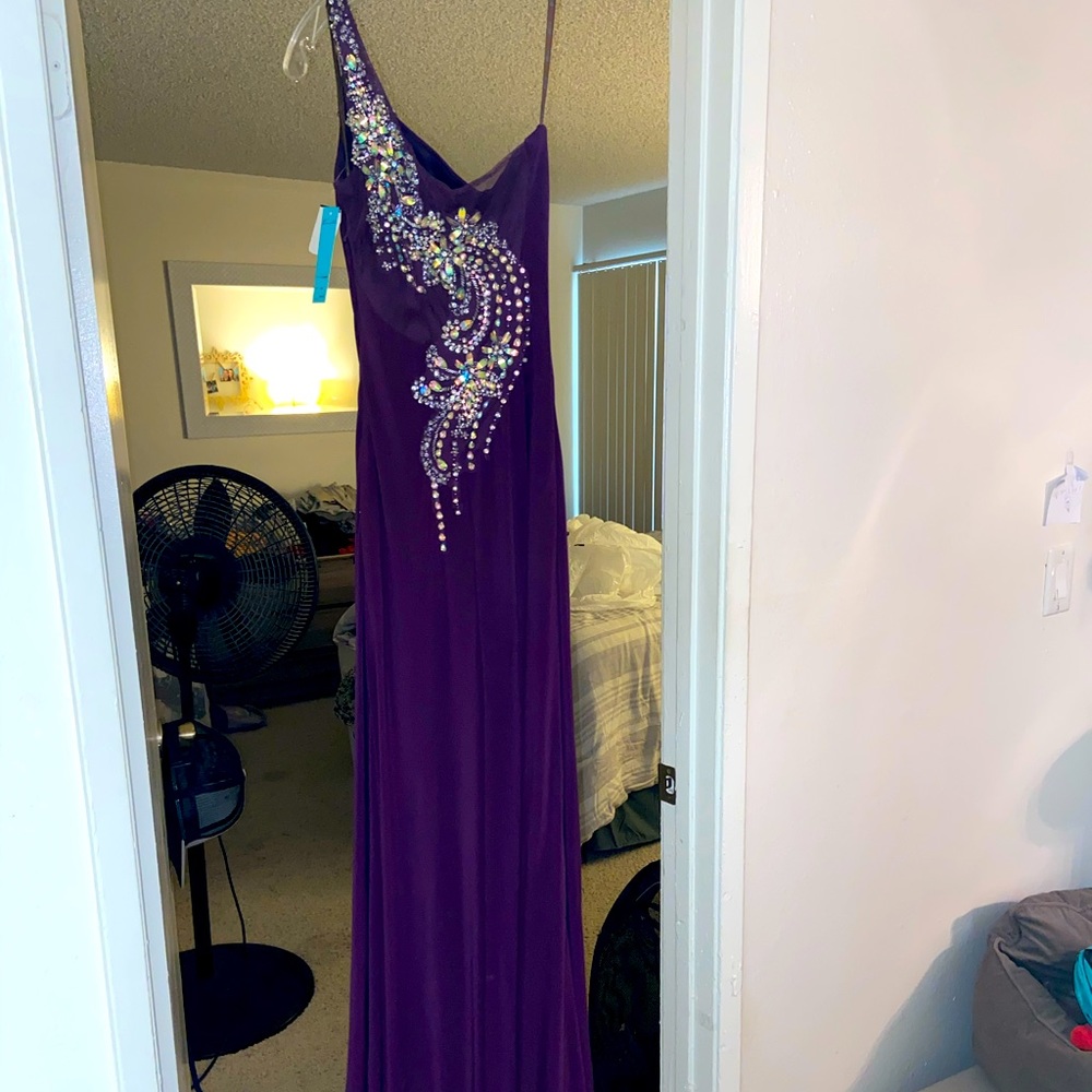 Camille la vie eggplant formal dress